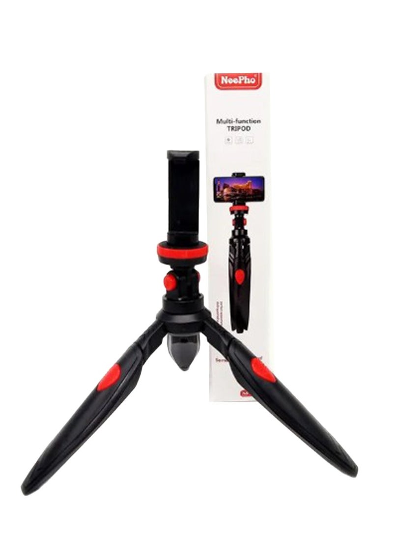 NeePho - NP-888 Extendable Mobile Phone Tripod with Holder – 360° & 120° Adjustable Rotation, Multi-Angle Shooting, 30–36cm Length, Lightweight 170g, Durable ABS+PC Material, Compatible with Most Phones – Easy to Use & Perfect for Creative Photography - Image 1