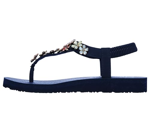 Skechers Women's Meditation - Glass Daisy, Navy Multi, 8 - Image 2
