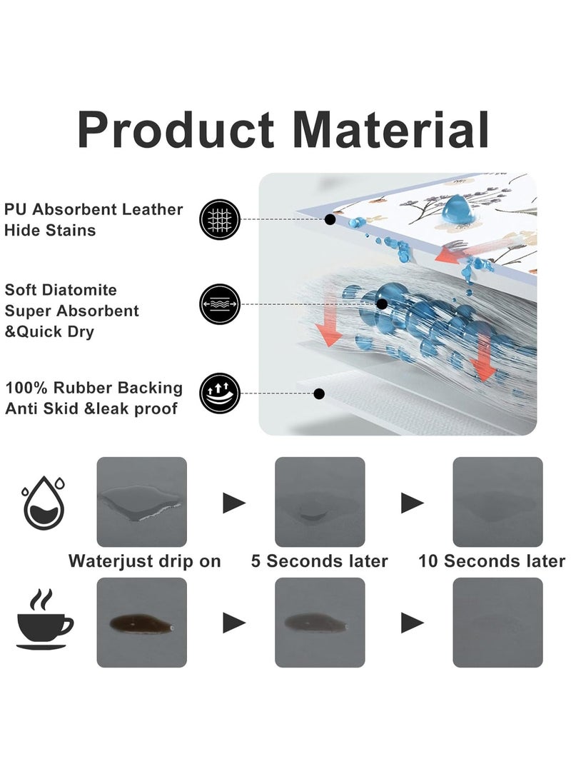 AL RAID Coffee Maker Mat Coffee Machine Absorbent Mat 5 Seconds Kitchen Dishes Bar Table Drain Pad Water Cup Drying Pad Dining Table Table Top Wash-Free Heat Insulation Pad Durable (40 * 60CM) - Image 4