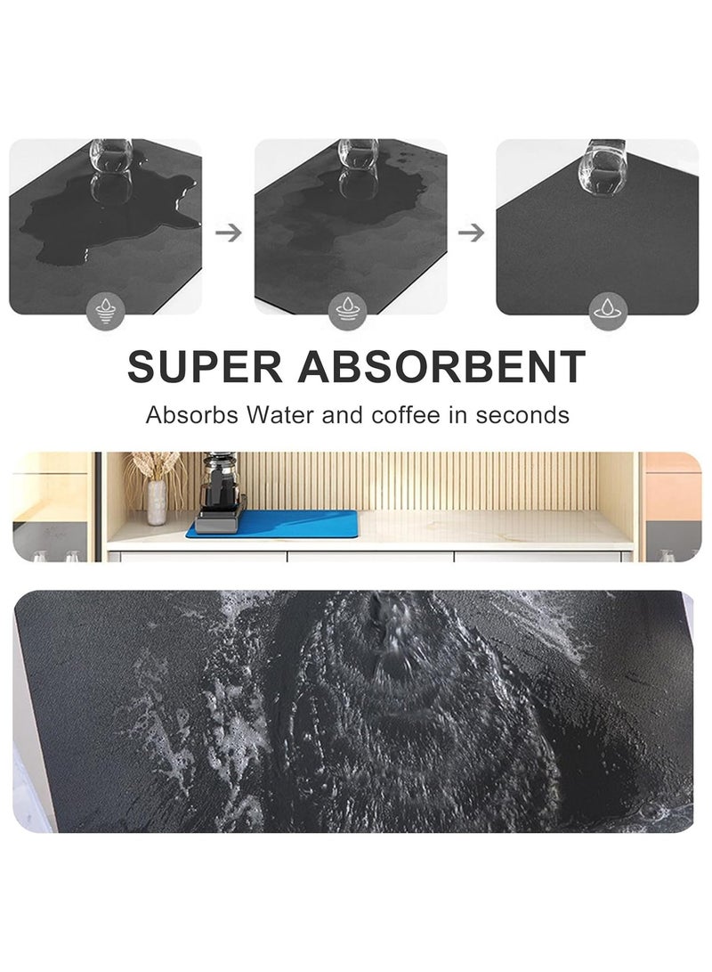 AL RAID Coffee Maker Mat Coffee Machine Absorbent Mat 5 Seconds Kitchen Dishes Bar Table Drain Pad Water Cup Drying Pad Dining Table Table Top Wash-Free Heat Insulation Pad Durable (40 * 60CM) - Image 2