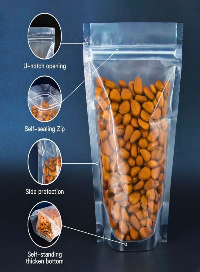 GREENTWISH Transparent Standup Zipper Pouch | Reusable LDPE Zip Lock Bag for Food Storage | Product Packing Pouch | Clear Zip Seal Pouch For Travel and Home Use | Size: 6 x 9 Inch (50 Pcs) - Image 4