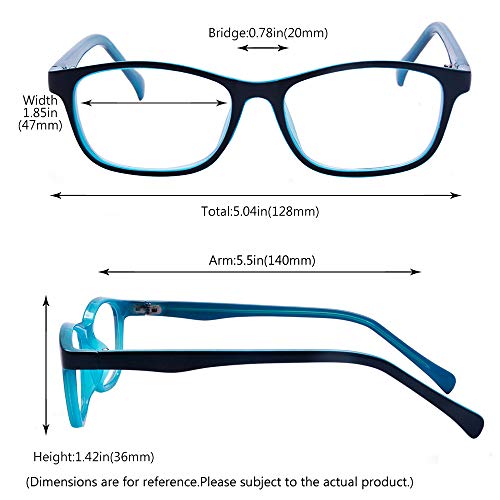 Outray Children Blue Light Blocking Glasses Boys and Girls Age 3-12 2186c1 Blue - Image 3