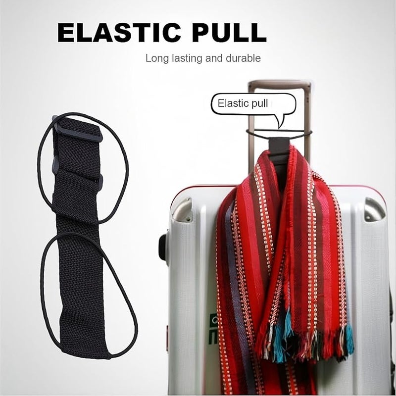 2026 Multi-Use Strong Adjustable Luggage Connector Straps,Flexible and Adjustable Elastic Fastening Belt for Luggage Strap,Luggage Connector Straps for Suitcases Travels Accessories, Black-2pc - Image 5