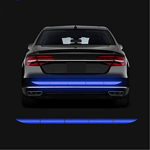 US1984 Car High Intensity Reflective Sticker Warning Safety Reflector Strips Universal Car Truck Bumper Reflective Stickers 5 pcs Set - 90x3.5 cm (Blue) - Image 1