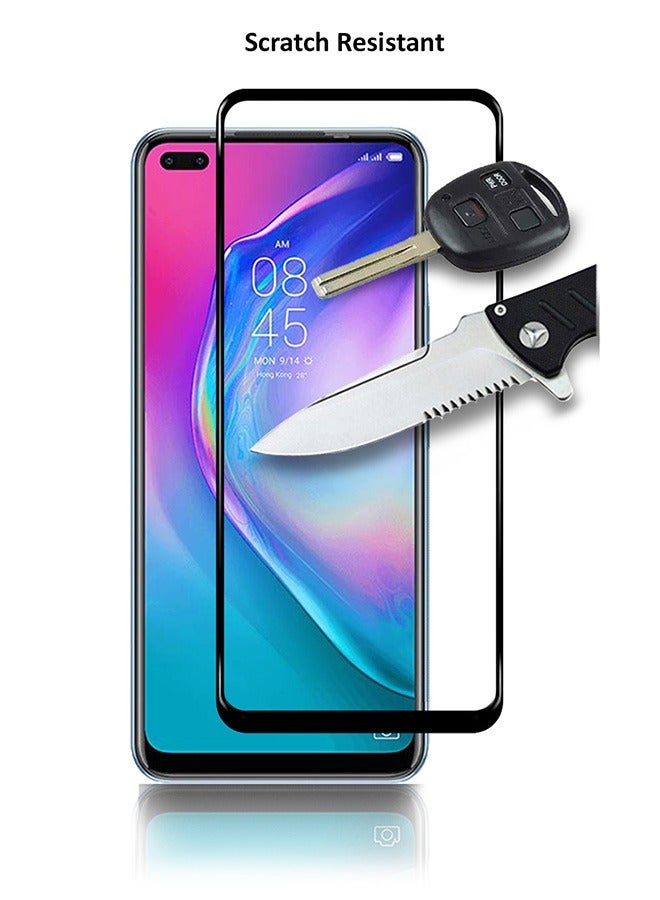 دبليو تيك واقي شاشة زجاجي مقاوم للكسر 5D من Wtech لـ Tecno Camon 16 Pro - شفاف / أسود - Image 5