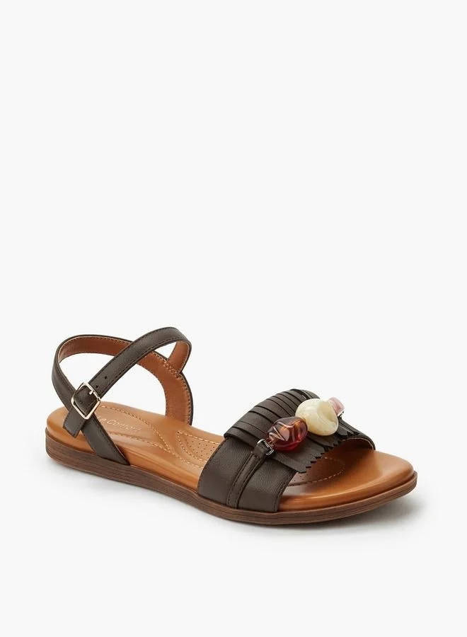 لو كونفورت Women Stone Embellished Sandals