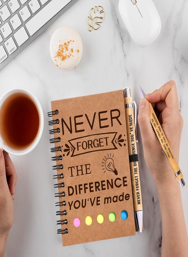 BHHQHH 30 Sets Employee Appreciation Gifts Bulk Team College Graduate Thank You Gifts Inspirational Spiral Notebook with Sticky Note Motivational Bamboo Ballpoint Pens for Nurse Teacher Employees Coworker - Image 2