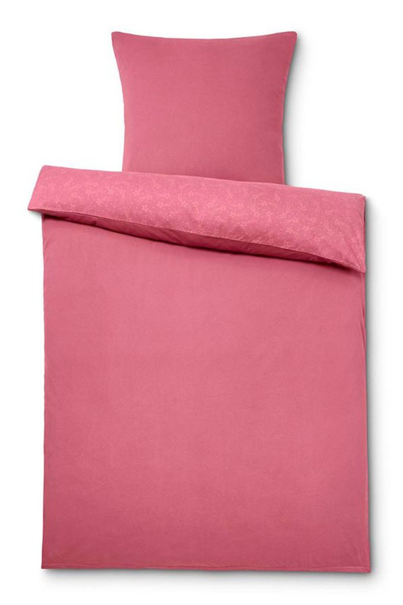 Tchibo Winter Jersey Duvet Set 80 X 80, 135 x 200 cm, Dark Pink  - Image 2