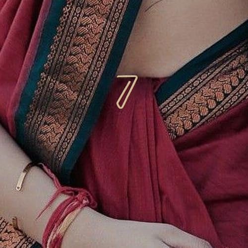 VAMA FASHIONS 4 Pcs Silver & Gold Brooch Rhinestone Cross X Design Clip On Brooch Pins Saree Dupatta Scarfs Hijab Pins Pallu Pleats Holder Sari Clip For Women & Girls - Image 5