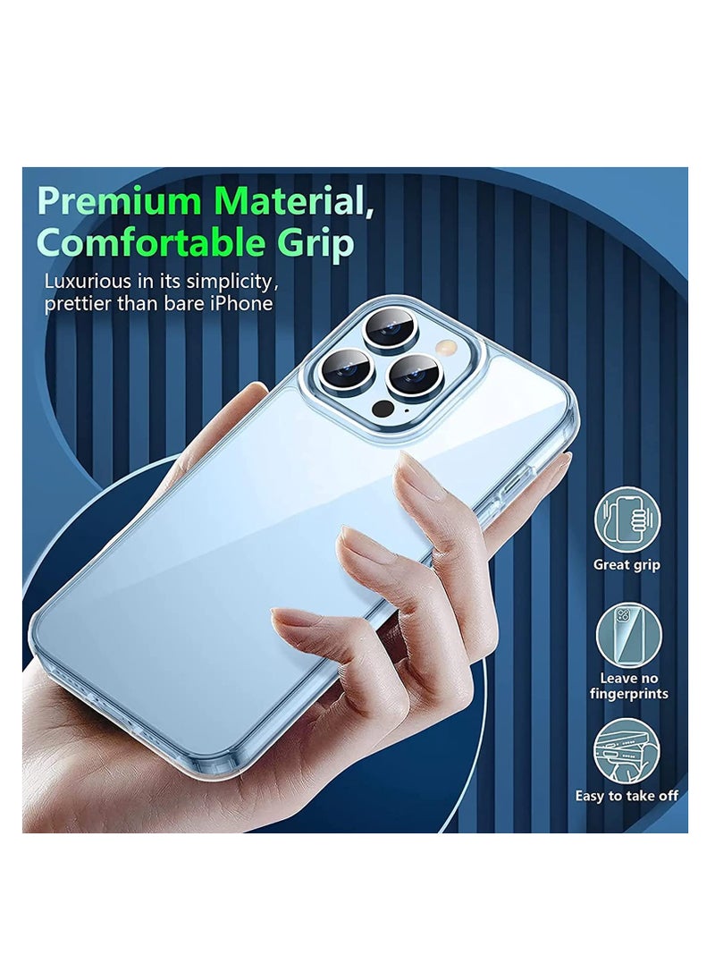 glassology iPhone 14 Pro 6.1 Inch Ultra Slim Case, Soft TPU Material with 4 Corners Bumper, Shockproof Protection Anti-Scratch Anti-Drop ClearTPU Clear Case with Tempered Glass screen protector  - Image 1