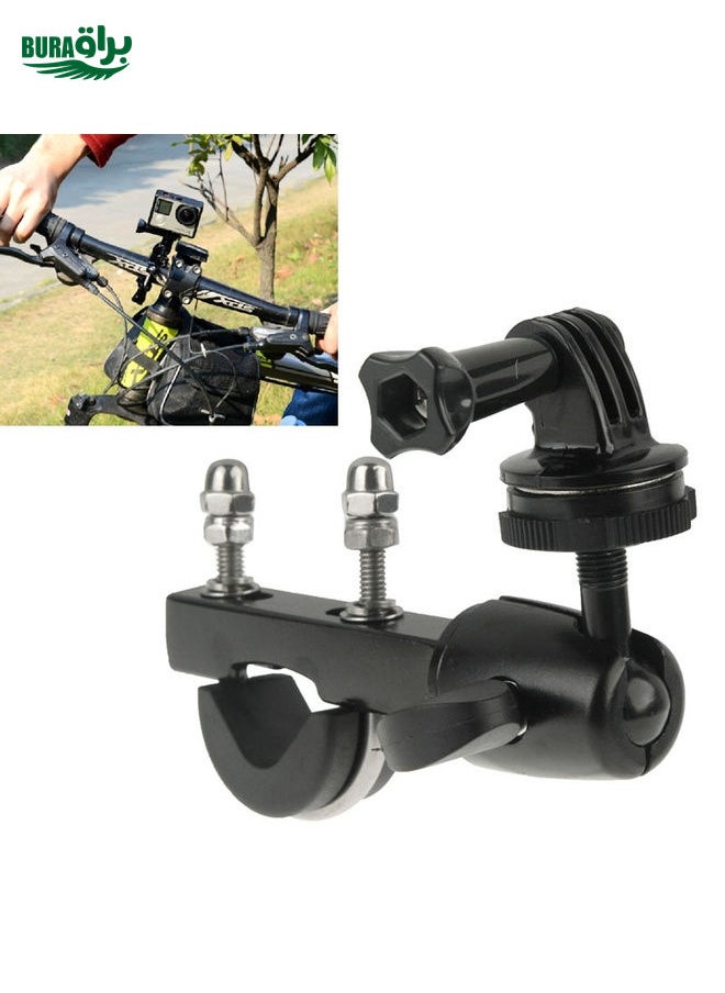 BURAQ - Handlebar Seatpost Big Pole Mount Bike Moto Bicycle Clamp with Tripod Mount Adapter & Screw for GoPro, Insta360, DJI and Other Action Cameras - Image 1