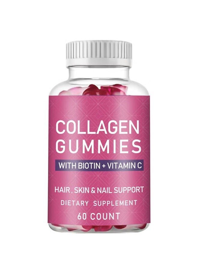 Ocean Collagen Gummies 60 Count, with Biotin and VC for Hair, Skin and Nails, Dietary Supplement - Image 1