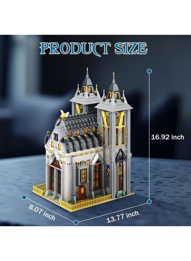 Reobrix Medieval Church Building Block Set with Light, European Architectural History Model Kit 66027, Home Decoration Construction Brick Gift for Adult Teens 14+ (3183PCS) - Image 5