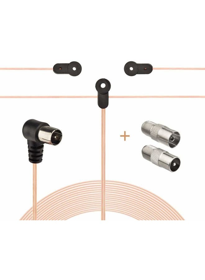 BINGFU FM Antenna FM Dipole Antenna 75 Ohm Indoor FM Radio Antenna AM Loop Antenna for Pioneer Onkyo Yamaha Marantz Indoor Bluetooth Home Stereo Receiver AV Audio Video Home Theater Receiver Tuner - Image 3