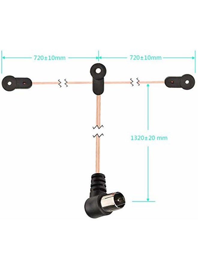 BINGFU FM Antenna FM Dipole Antenna 75 Ohm Indoor FM Radio Antenna AM Loop Antenna for Pioneer Onkyo Yamaha Marantz Indoor Bluetooth Home Stereo Receiver AV Audio Video Home Theater Receiver Tuner - Image 4