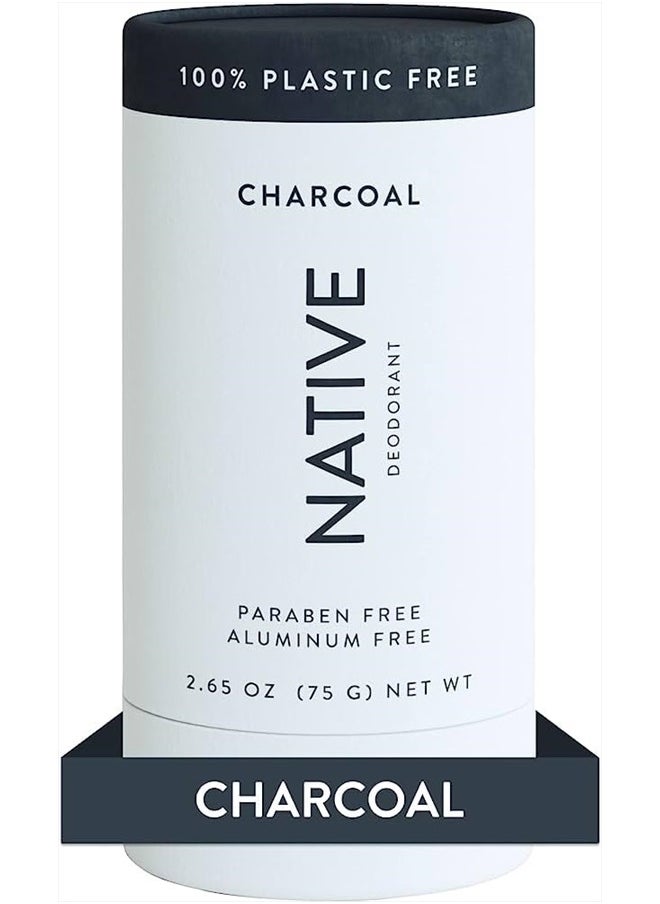 native Plastic Free Deodorant Contains Naturally Derived Ingredients, 72 Hour Odor Control | Deodorant for Women and Men, Aluminum Free with Baking Soda, Coconut Oil and Shea Butter | Charcoal  - Image 1
