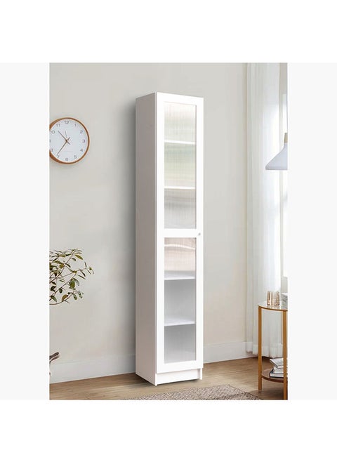 Frankfurt 6-Tier Multipurpose Storage Unit With Acrylic Door 40 x 202 x 29.5 cm