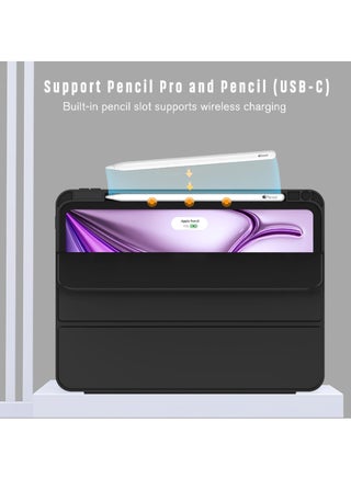 Case for iPad Air 13 inch M4/M3/M2(2026/2025/2024) with Pencil Holder Smart iPad Case [Support Pencil Pro and Pencil(USB-C)] Support Touch ID and Auto Wake/Sleep, Smart Cover iPad 13 Air M4 M3 M2 Case - view 3
