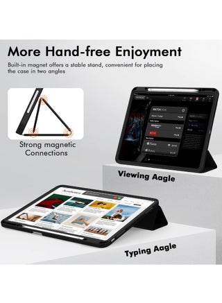 Case for iPad Air 13 inch M4/M3/M2(2026/2025/2024) with Pencil Holder Smart iPad Case [Support Pencil Pro and Pencil(USB-C)] Support Touch ID and Auto Wake/Sleep, Smart Cover iPad 13 Air M4 M3 M2 Case - view 4