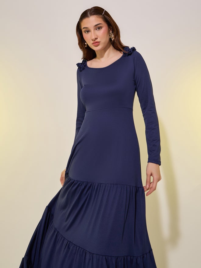 Take Two Tiered Jersey Dress - Image 3