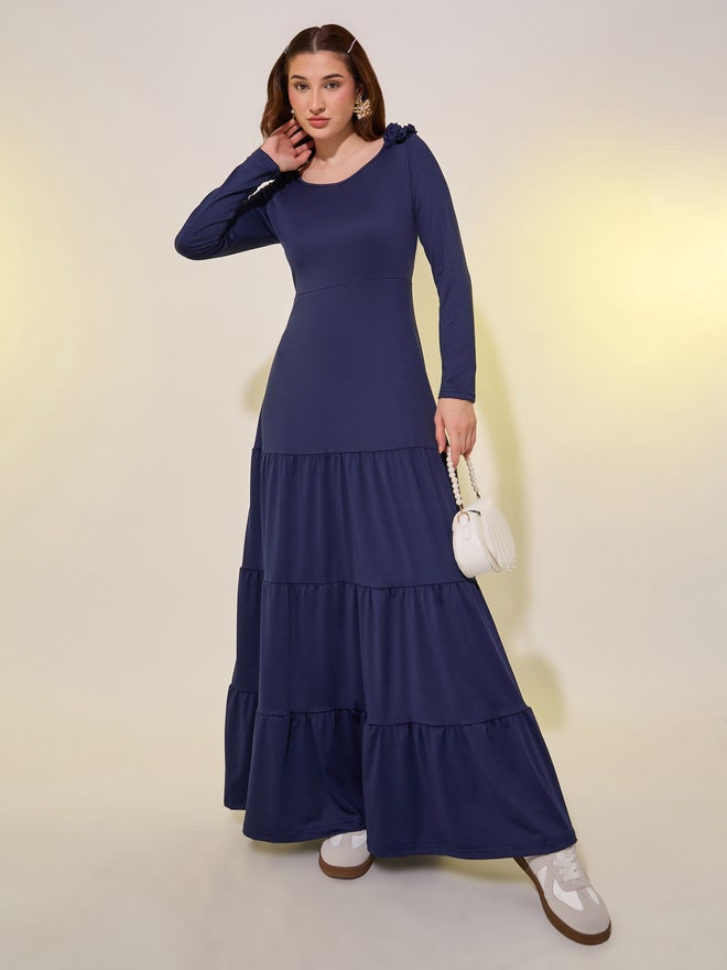Take Two Tiered Jersey Dress - Image 2