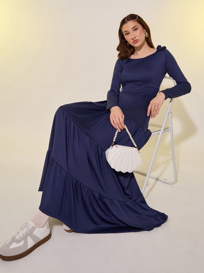 Take Two Tiered Jersey Dress - Image 1