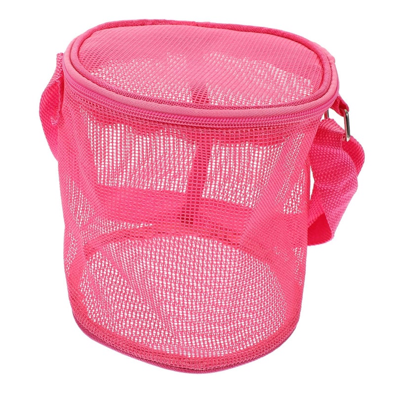 Rosy Mesh Beach Bag for Kids Shell Toy Storage Sand Toys - Image 2