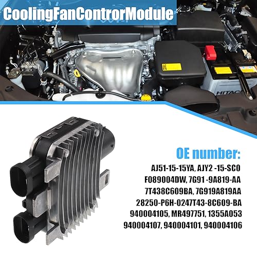 ZOOKOTO 7T43-8C609-BA Radiator Cooling Fan Control Module Engine Unit 7G919A819AA for Volvo S60 S80 XC60 V70 Lincoln MKX Ford Edge Land Rover - Image 2