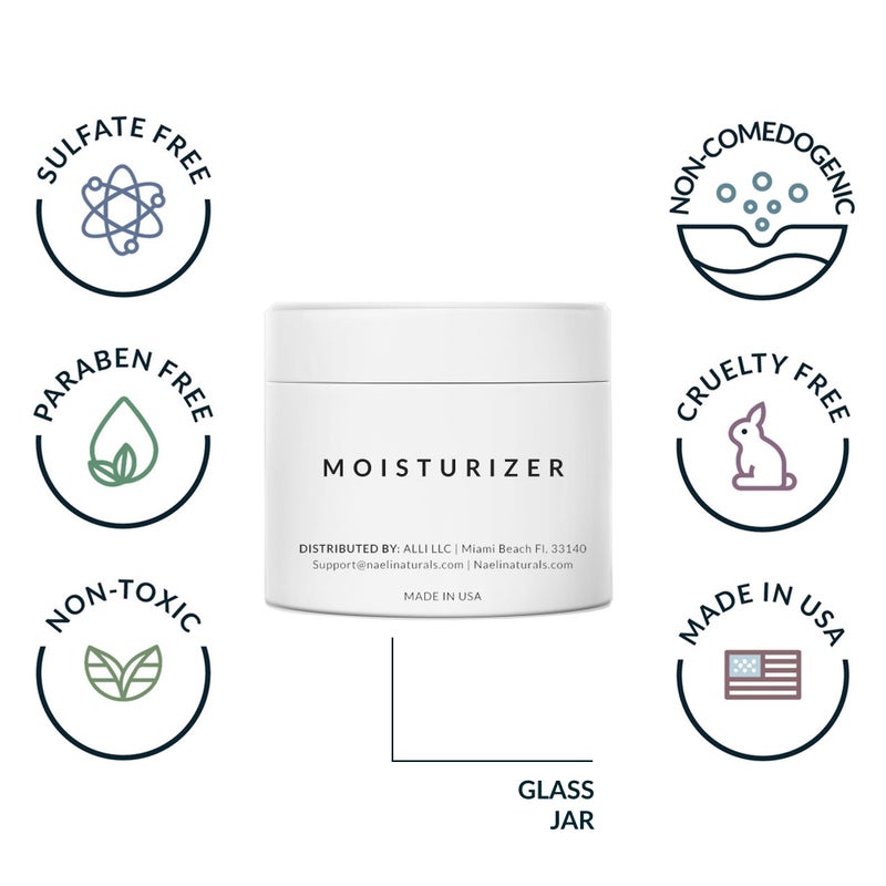 NAELI Face Moisturizer with SPF 30, Anti Aging Collagen & Peptide Cream, Reduces Wrinkles - Lightweight Skin Hydration with Hyaluronic Acid, Paraben Free & Non-Comedogenic Sunscreen, 3.4 oz - Image 3