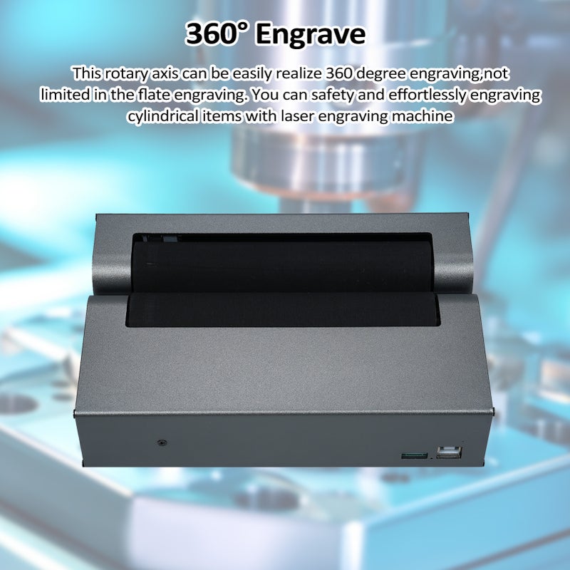 Rotary Roller 360° Engraver Y-axis Rotary Module for Engraving Curved Surface Objects Diameter 5mm to 200mm Cylindrical Objects Cans Like Cups Bottles Pens Cans and etc - Image 3