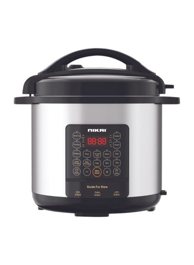 Nikai Digital Pressure Cooker - 8L Capacity, 1300W Power, Advanced Digital Controls - NEP882DX 8 L 1300 W NEP882DX Silver/Black