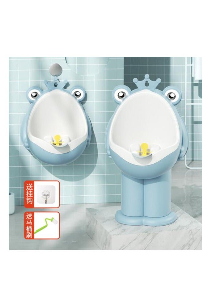 ميكسد مبولة لتدريب الأطفال على التبول على شكل ضفدع للأولاد، مرحاض للأطفال الصغار مثبت على الحائط مع هدف تصويب مضحك للأولاد - Image 1