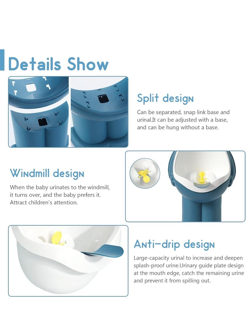 ميكسد مبولة لتدريب الأطفال على التبول على شكل ضفدع للأولاد، مرحاض للأطفال الصغار مثبت على الحائط مع هدف تصويب مضحك للأولاد - Image 2