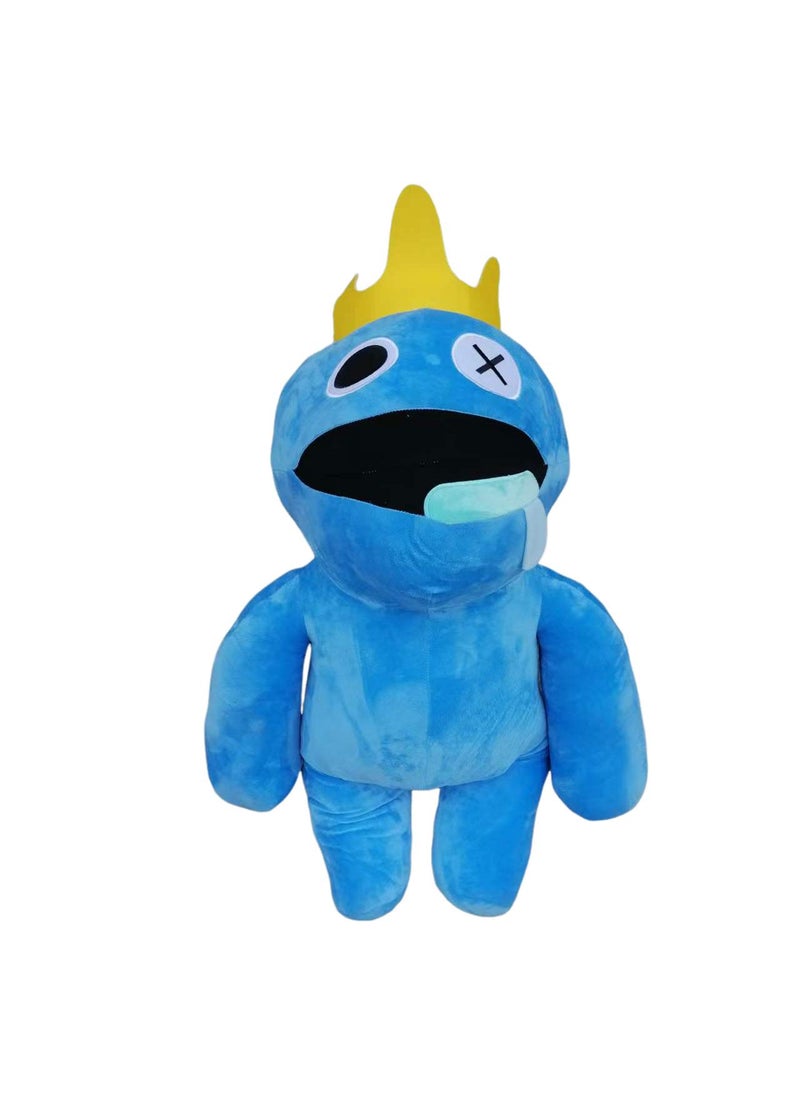 General Funny And Scary Doll Rainbow Friends Stuffed Plush Toy Blue C 80CM 