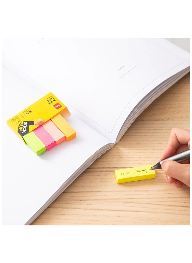 Deli 500-Piece Paper Index Tabs 50x15mm Size In Cardboard Dispenser Multicolour  - Image 5