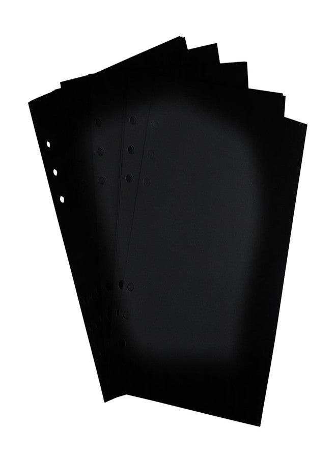 Mogoostry 2 Pack A5 Refill Paper Blank Black Filler Paper Binder Inserts for 6 Ring A5 Planner Refills, 40 Sheets per Pack, Total 80 Sheets - Image 1
