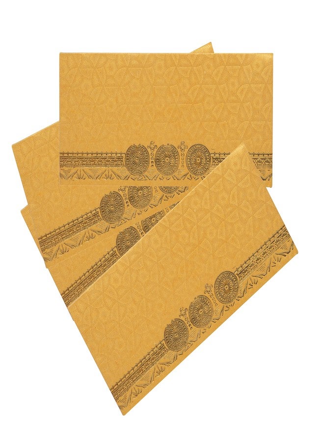 KYZEN Shagun Envelope Flower Designer Money Envelope, Wedding, Engagement, Cash Gift Money Cover (Peach_Pack Of 75) - Image 4