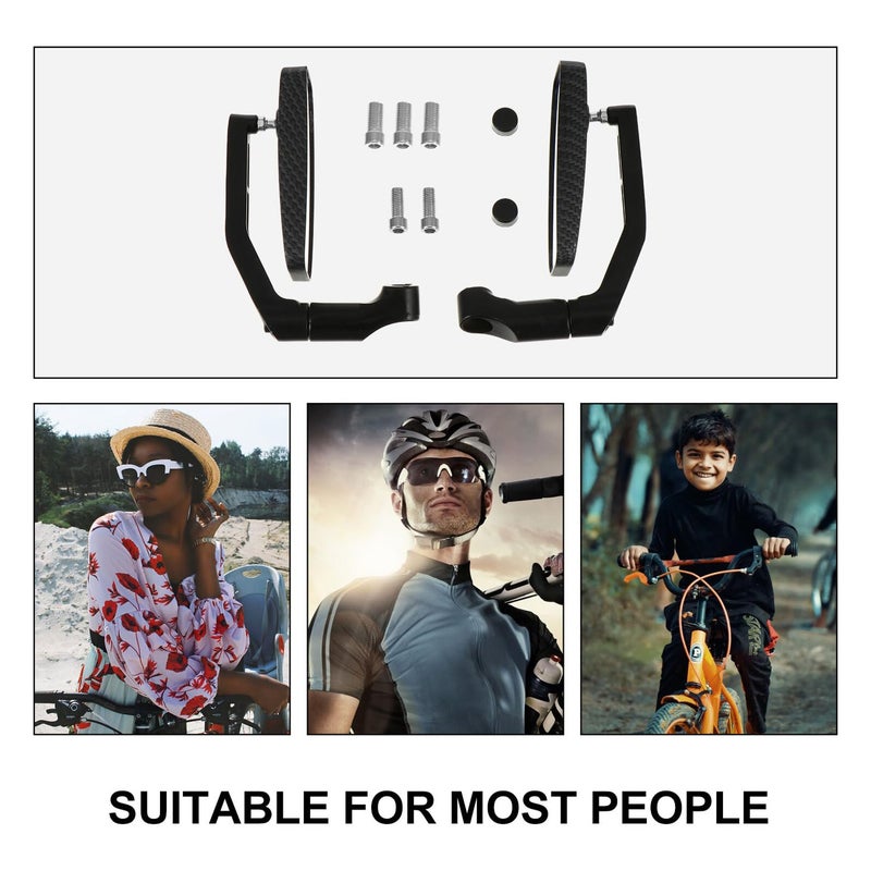 Universal Aluminum Motorcycle Rear View Mirrors 2pcs Carbon Fiber Back - Image 4