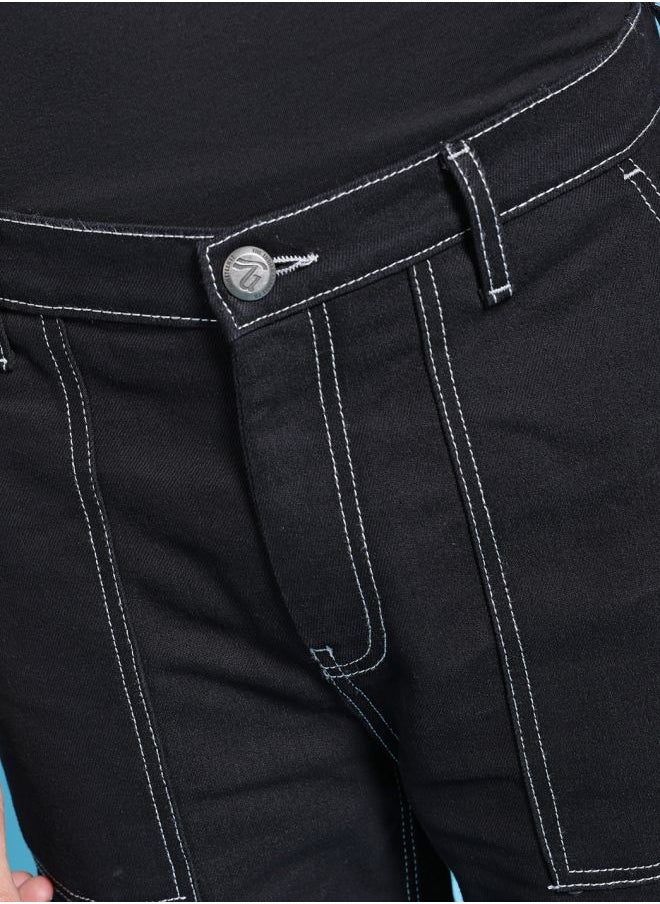 The Indian Garage Co Men Baggy Solid Mid-Rise Stretchable Jeans  - Image 5