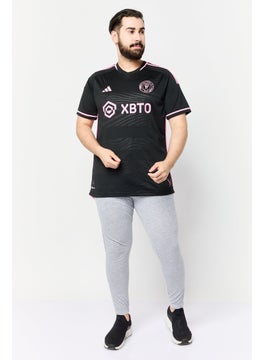 Adidas Men Sportswear Fit Short Sleeve Football Inter Miami Cf Jersey, Black  - Image 3