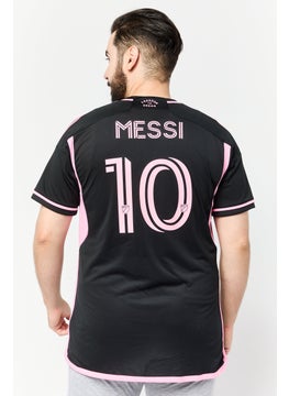 Adidas Men Sportswear Fit Short Sleeve Football Inter Miami Cf Jersey, Black  - Image 4