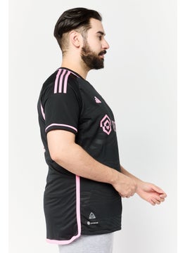 Adidas Men Sportswear Fit Short Sleeve Football Inter Miami Cf Jersey, Black  - Image 2