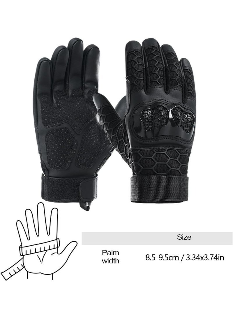 Arabest Men's Motorcycle Riding Gloves, Outdoor Hunting Touchscreen Gloves, Full-Finger Bicycle Gloves for BMX ATV Riding, Road Racing, Cycling, Rock Climbing, Off-Road, Anti-Slip - Image 2