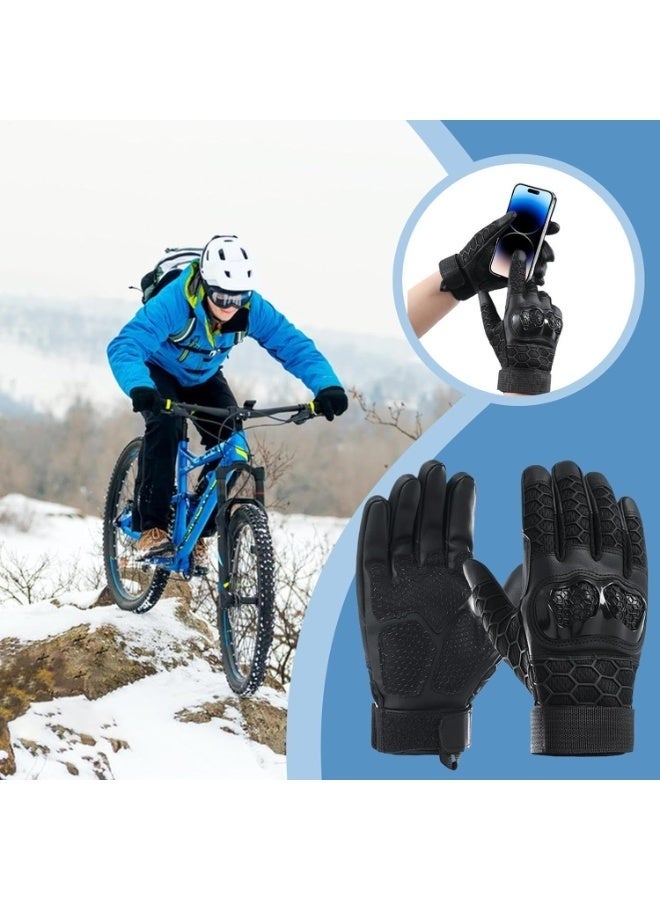 Arabest Men's Motorcycle Riding Gloves, Outdoor Hunting Touchscreen Gloves, Full-Finger Bicycle Gloves for BMX ATV Riding, Road Racing, Cycling, Rock Climbing, Off-Road, Anti-Slip - Image 4