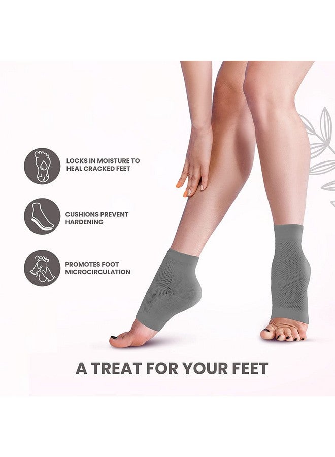 STRAIGHT Women & Men Moisturising Gel Socks | Silicone Cushions for Support & Heel Repair | For Smooth, Soft, Crack-Free Heels | Spa-like Massage & Pain Relief Multicolor - Image 2