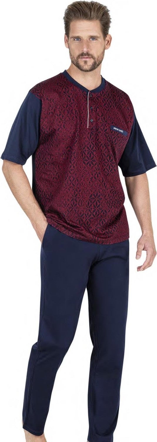 pierre cardin 3-Piece Men's Pajama Set, Dowry Boxed, Jacquard Cotton 