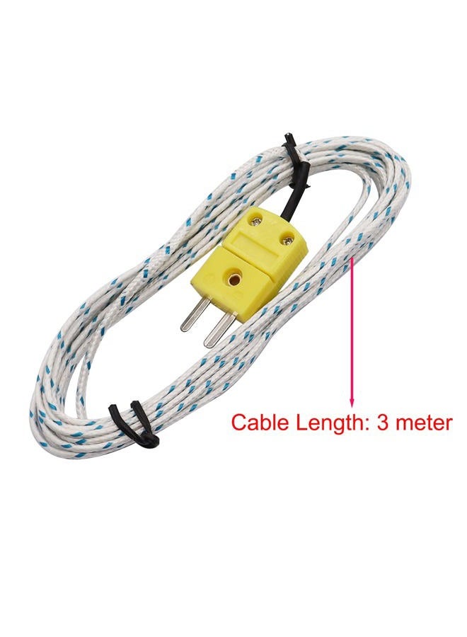 TWTADE (5 Pcs) - 5pcs 3M K Type Mini-Connector Thermocouple Temperature Probe Sensor Measure Range -50 350C - Image 5