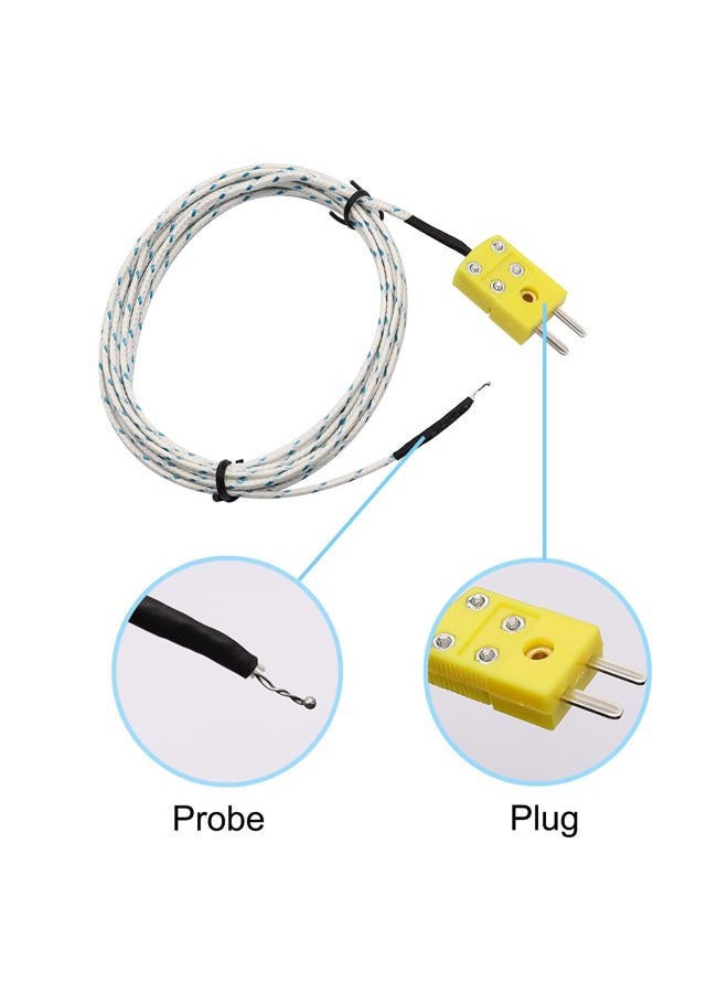 TWTADE (5 Pcs) - 5pcs 3M K Type Mini-Connector Thermocouple Temperature Probe Sensor Measure Range -50 350C - Image 3