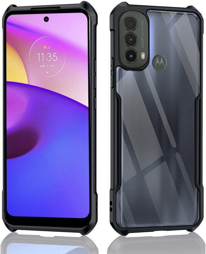 Plus 360 Degree Protection Black Border Back Cover for Moto E30 | Moto E40 - Black - Image 4