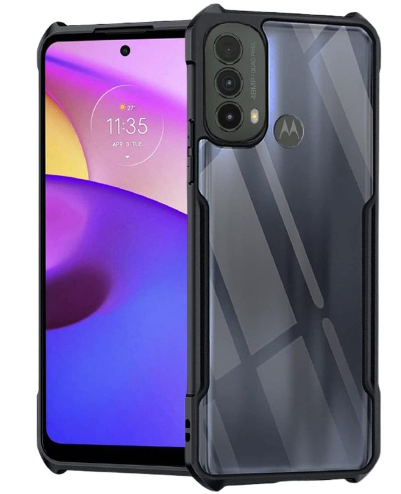 Plus 360 Degree Protection Black Border Back Cover for Moto E30 | Moto E40 - Black - Image 5